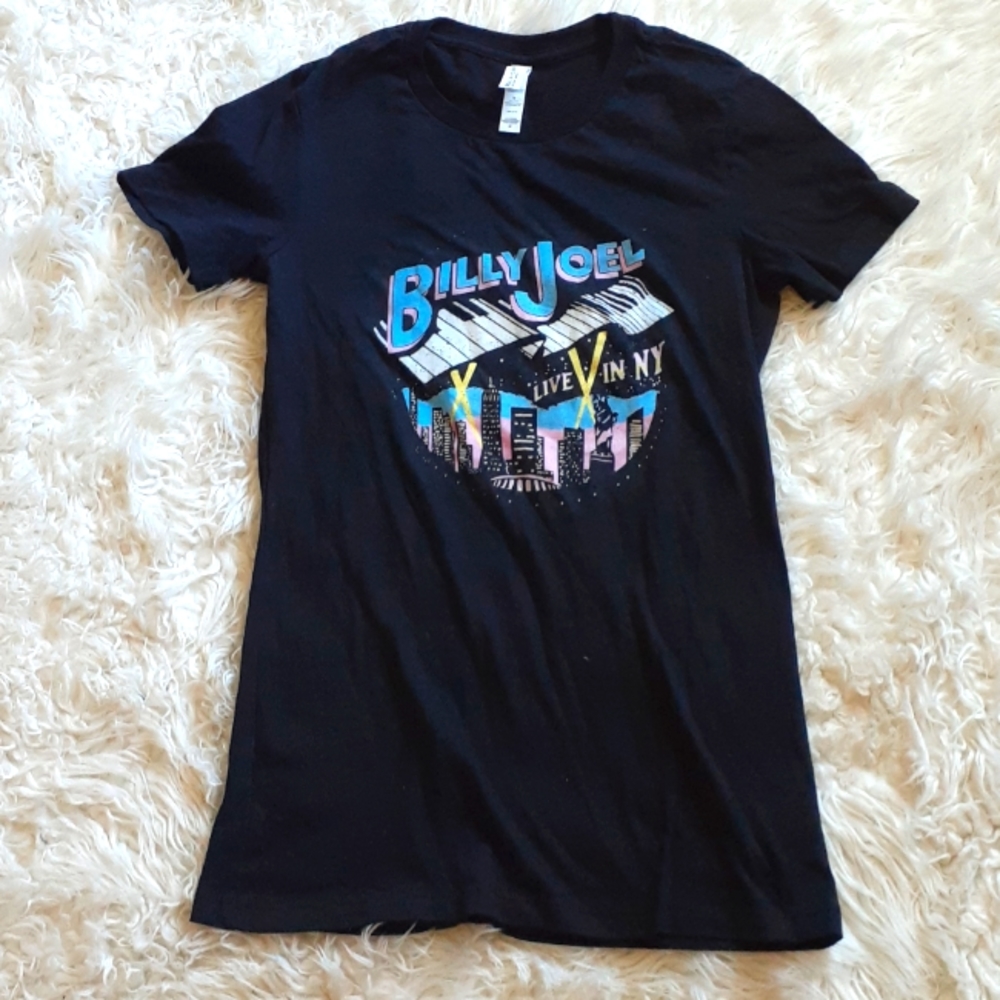 Billy Joel Black T-Shirt Size Medium